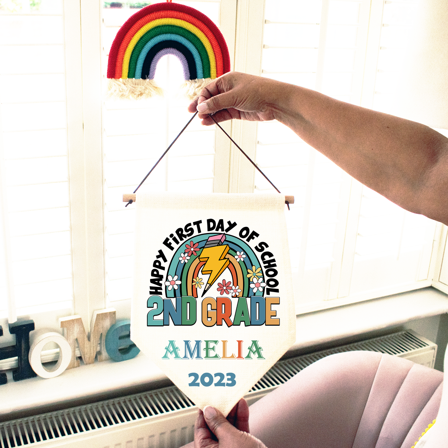 First Day of 2nd Grade Flag