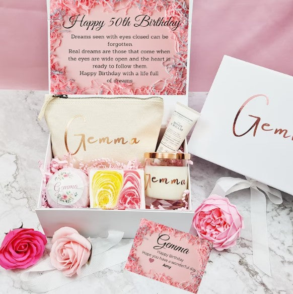 50th Birthday Gift for Her, Birthday Gift Set - Bijoux Lucy