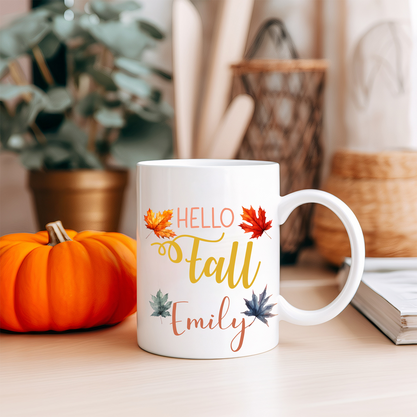 Personalised Hello Fall Mug