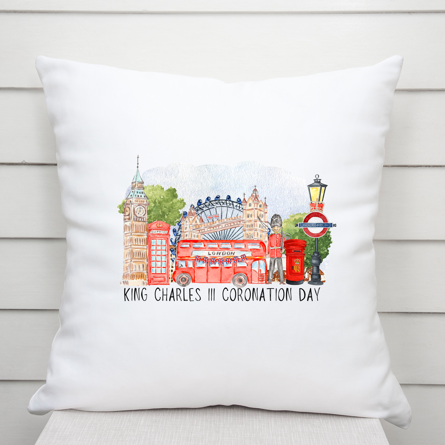 King Charles III Coronation Cushion, Limited Edition Pillow, Official Logo, Coronation 2023,Memorabilia - Bijoux Lucy