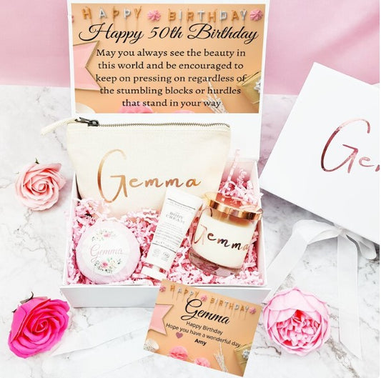 50th Birthday Gift, Birthday Gift Set for Her, Age Gifts - Bijoux Lucy