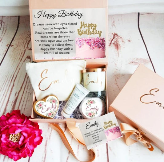 Happy Birthday Gift Box, Personalised Gift Box, Happy Birthday Gift, Birthday Gift For Her - Bijoux Lucy