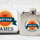Personalised Hip Flask for Dad, Gift for Dad - Bijoux Lucy