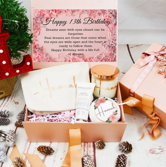 13th Birthday Gift Box, Personalised Gift Box, Happy Birthday Gift - Bijoux Lucy