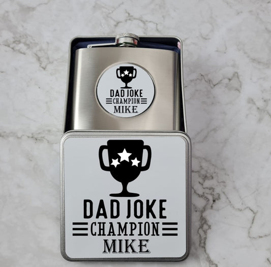 Personalised Hip Flask, Gift for Him, Gift for Dad - Bijoux Lucy