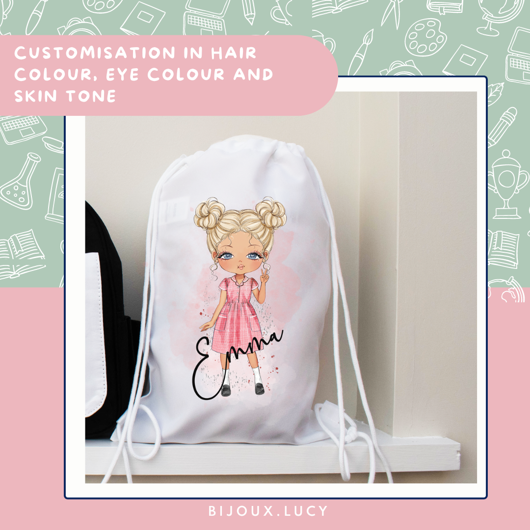 Personalised PE Bag for Girls - Bijoux Lucy