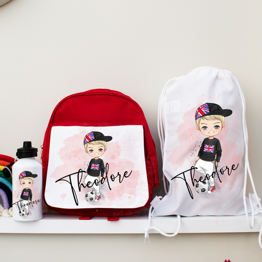 School Set for Boys with Drawstring Bag - Bijoux Lucy