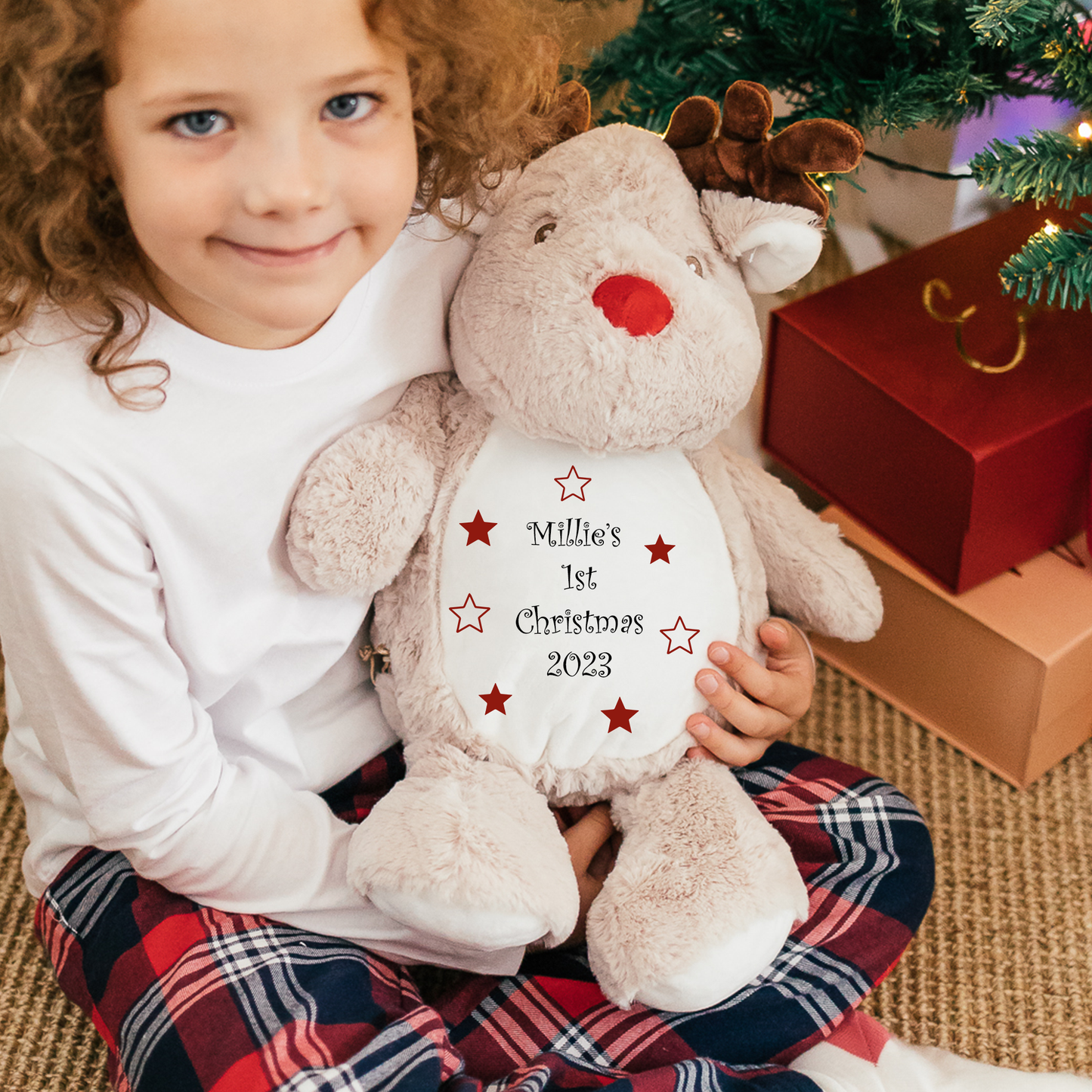 First Christmas Reindeer Teddy