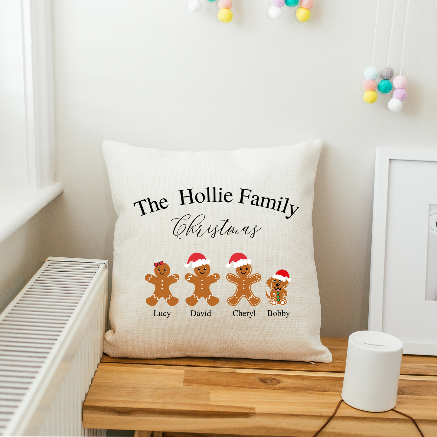 Personalised Family Christmas Pillow
