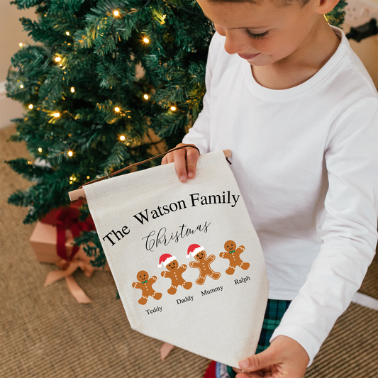 Personalised Family Christmas Flag