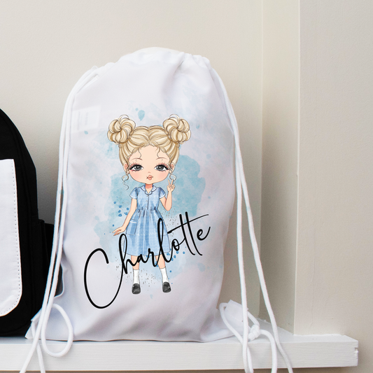 Personalised PE Bag for Girls - Bijoux Lucy