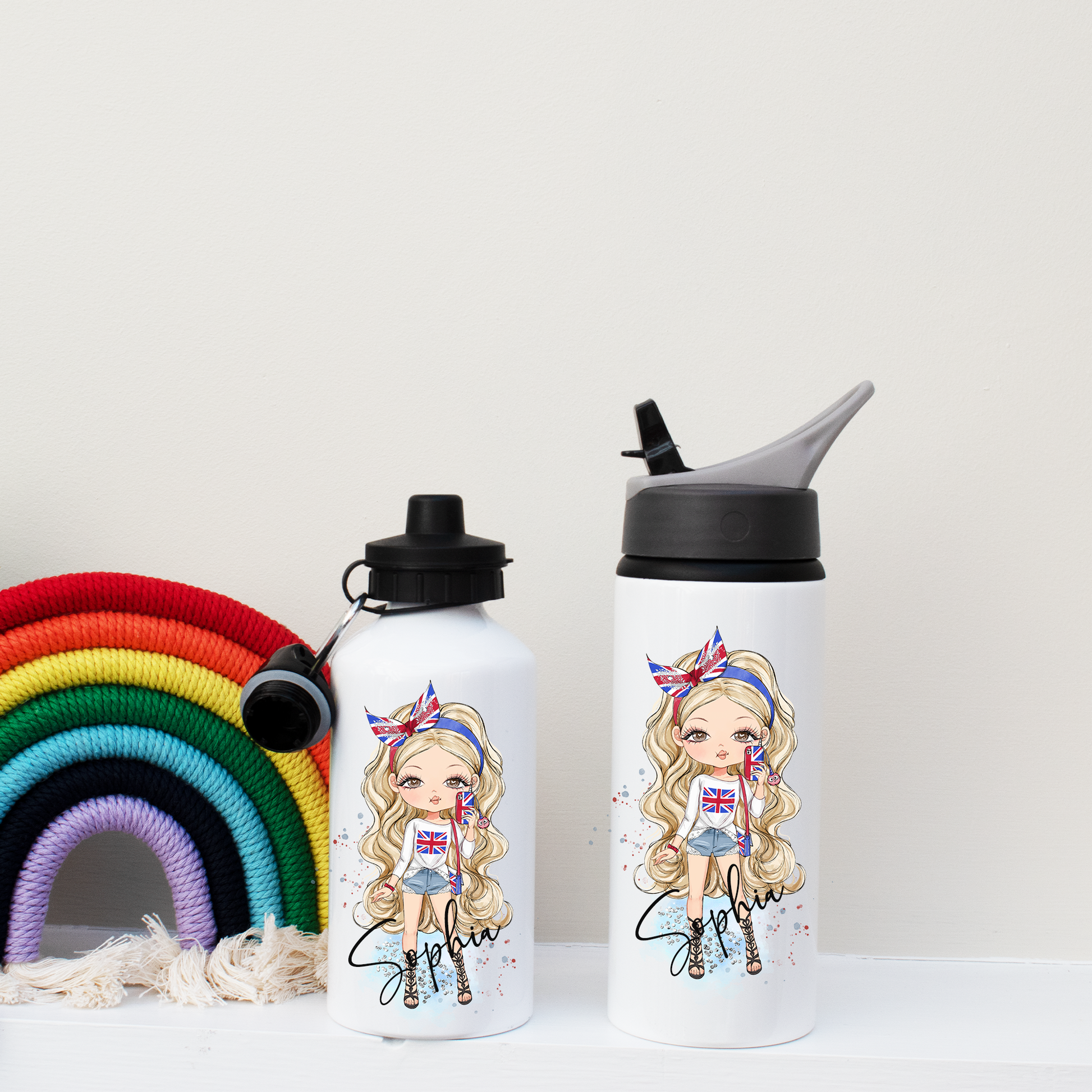 Personalised Water Bottle for Girls - Bijoux Lucy