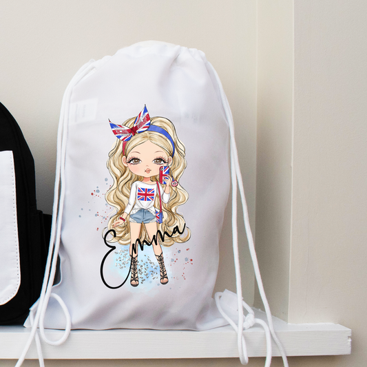 Drawstring PE Bag for Girls - Bijoux Lucy
