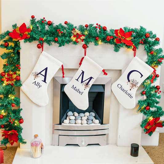 Custom Initial Christmas Stocking