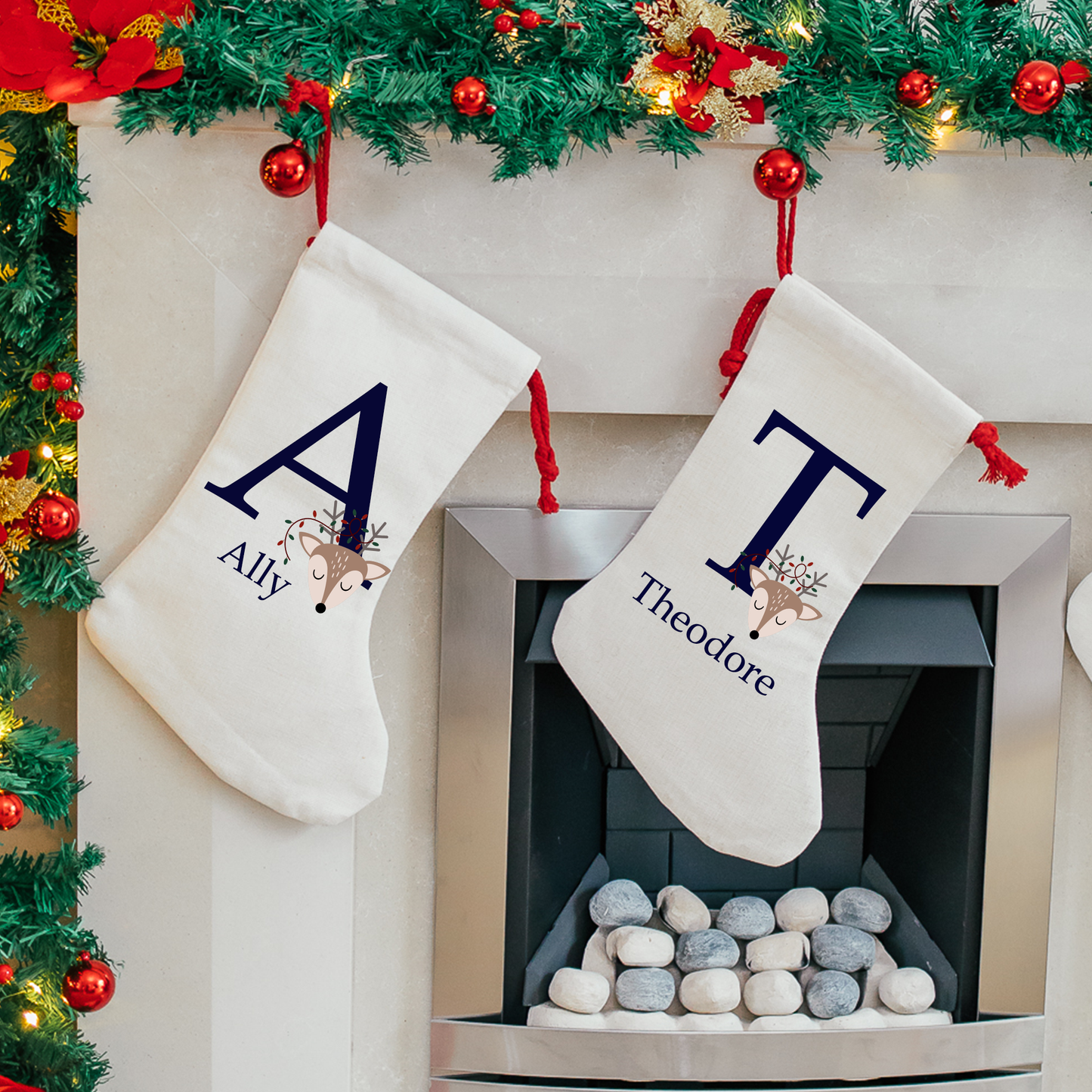 Custom Initial Christmas Stocking