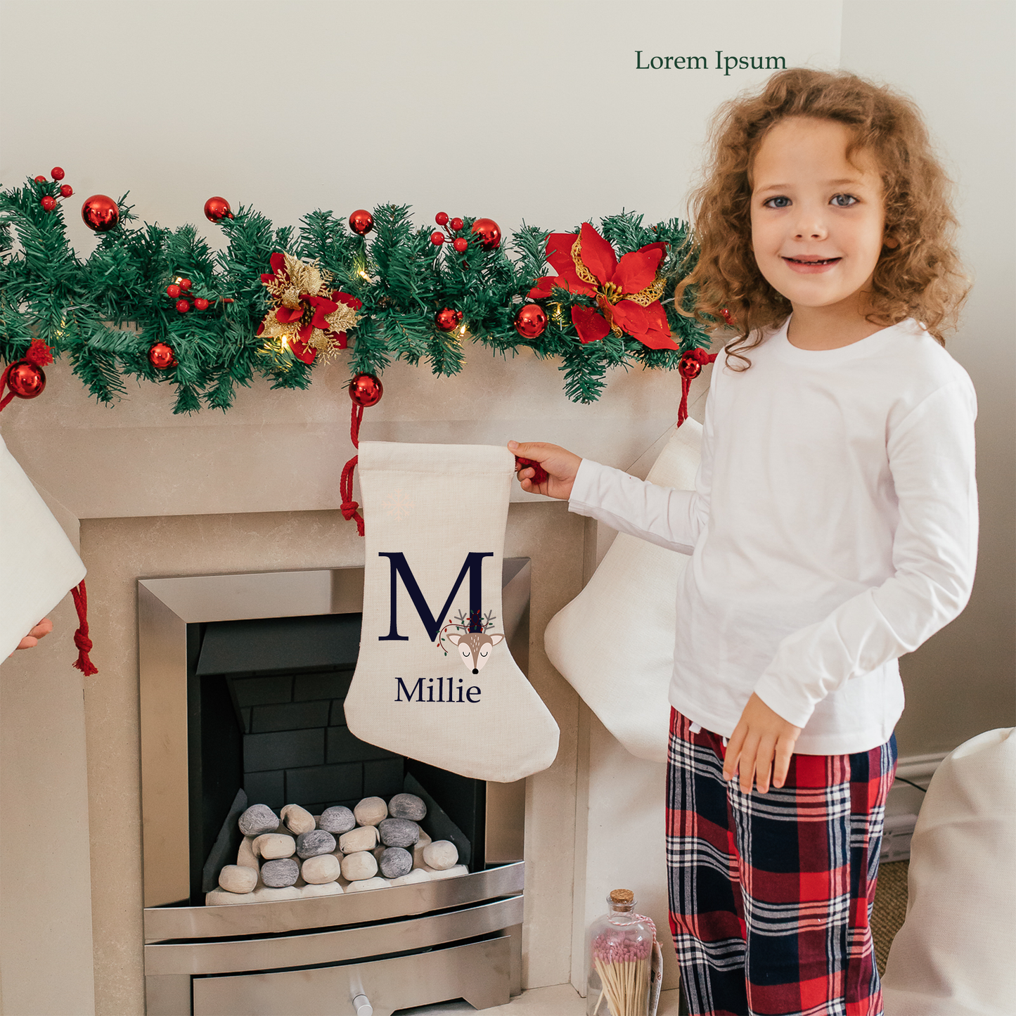Custom Initial Christmas Stocking
