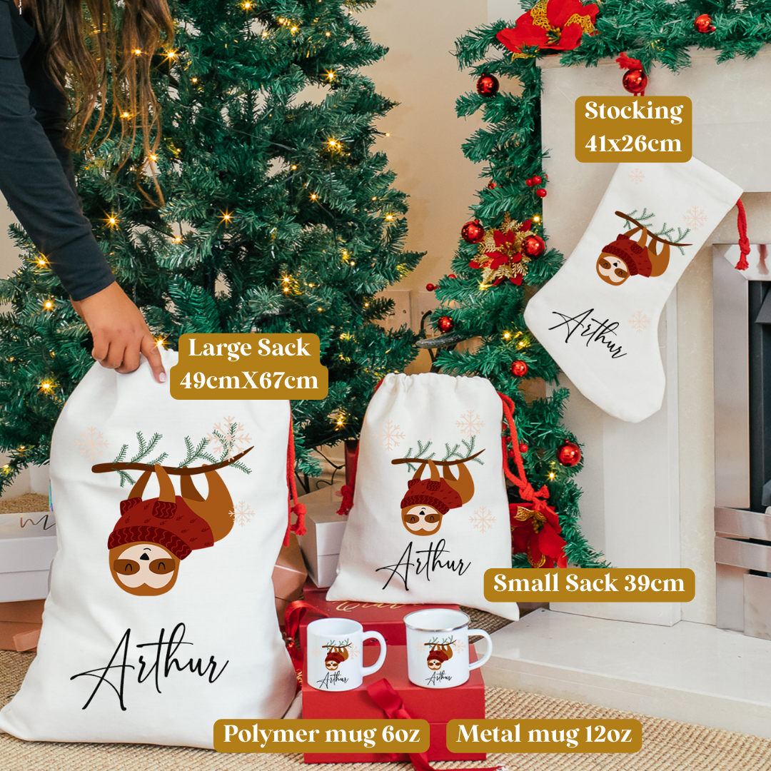 Personalised Sloth Stocking