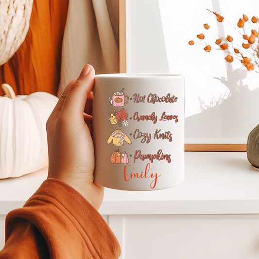 Personalised Autumn Mug - Bijoux Lucy