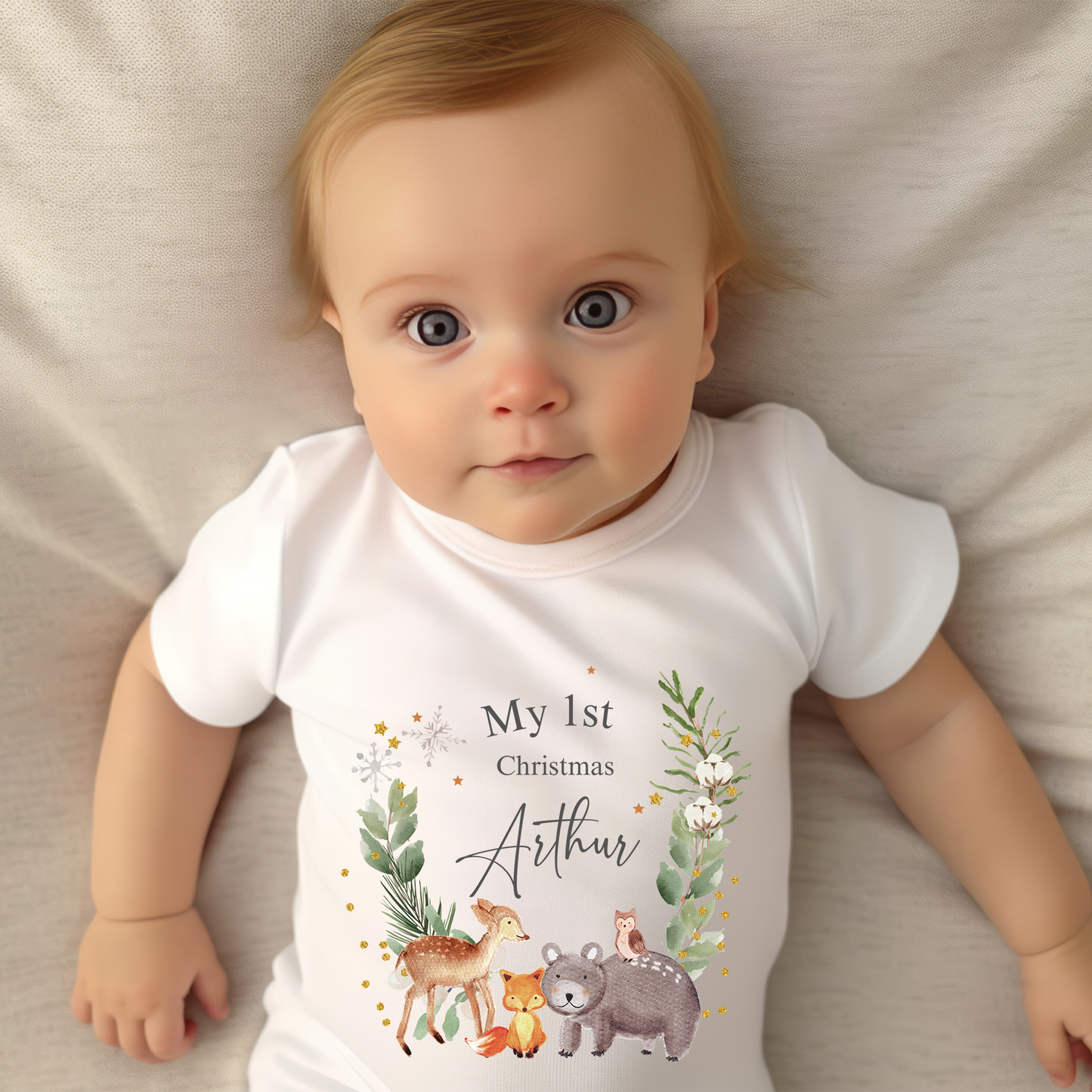 Personalised First Christmas Onesie