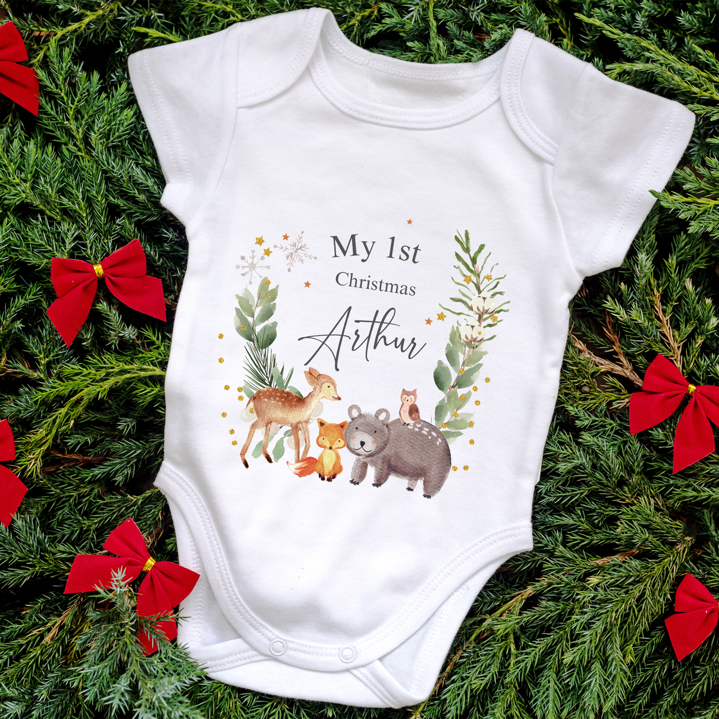 Personalised First Christmas Onesie