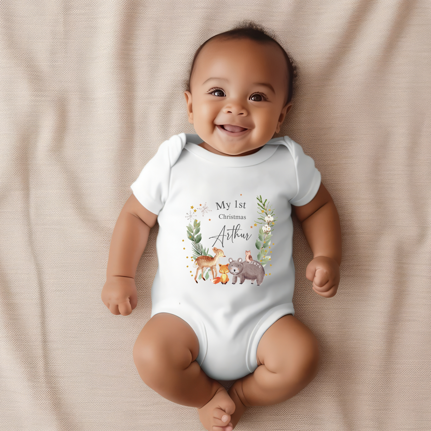 Personalised First Christmas Onesie
