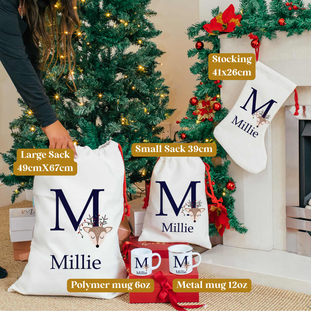 Custom Initial Christmas Stocking