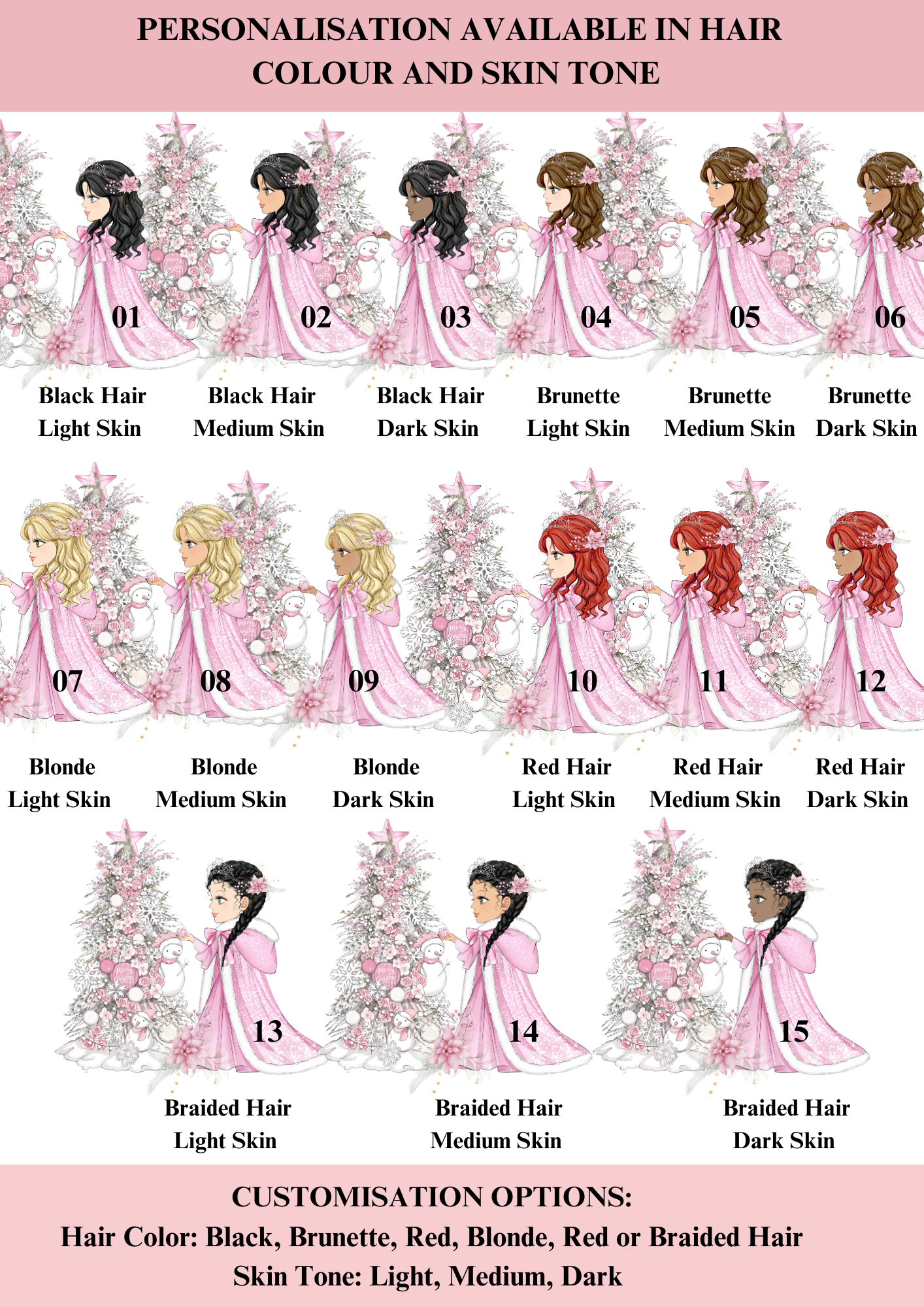 Personalised Christmas Pajamas for Girls
