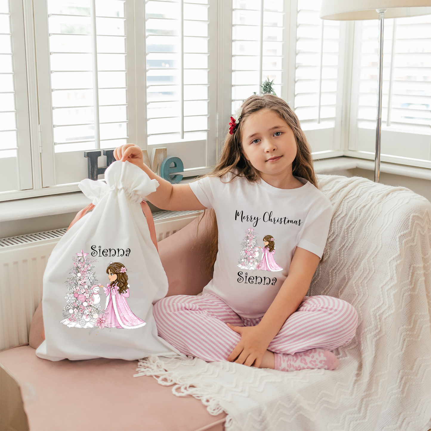 Personalised Christmas Pajamas for Girls