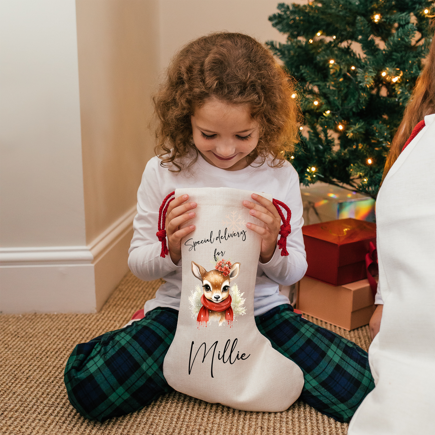 Christmas Reindeer Stocking