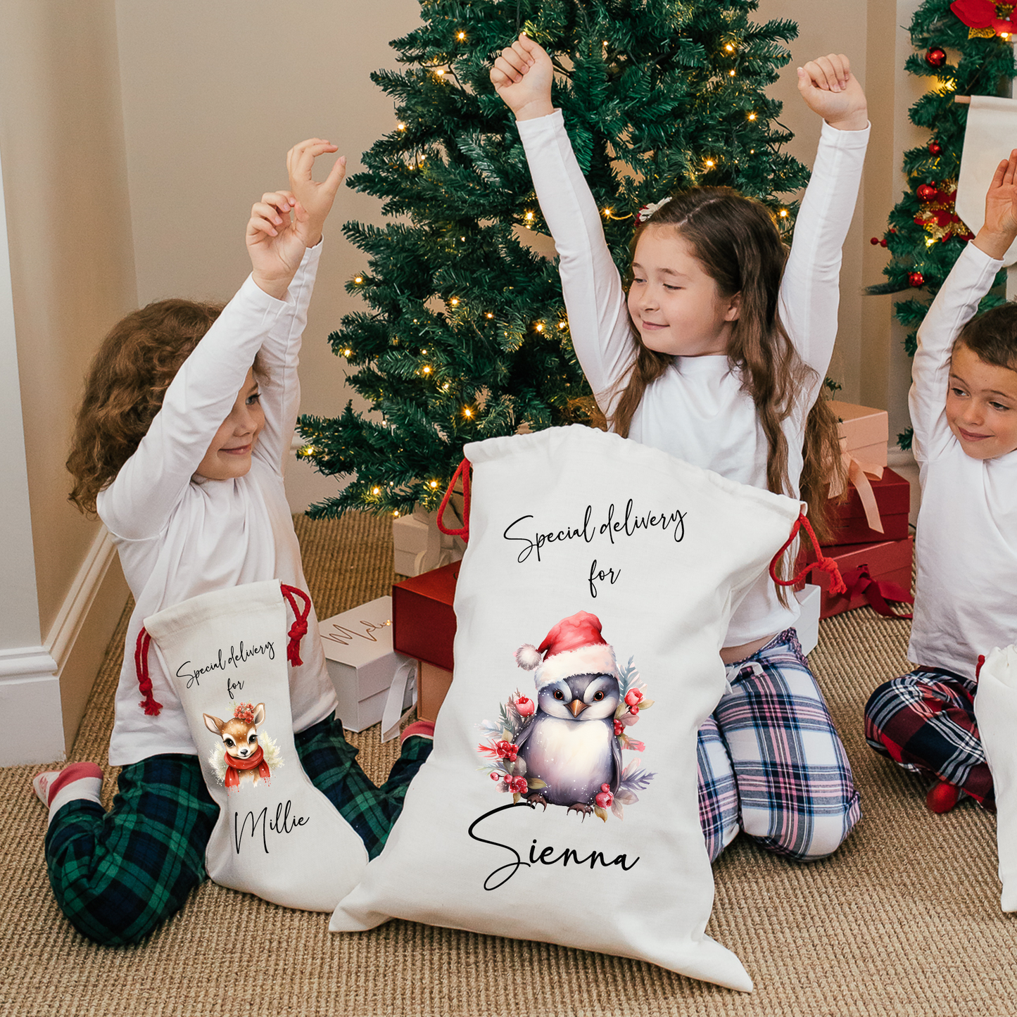 Christmas Reindeer Stocking