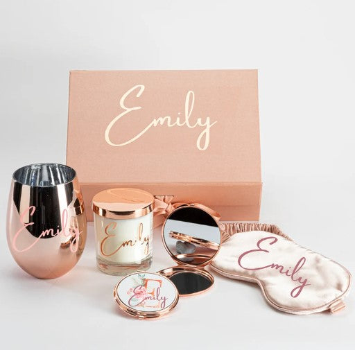 Personalised Birthday Gift Set for Her, Rose Gold Set for Her - Bijoux Lucy
