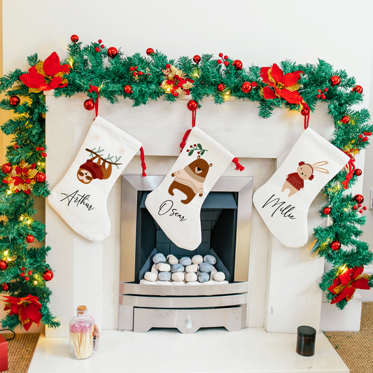 Custom Christmas Bunny Stocking