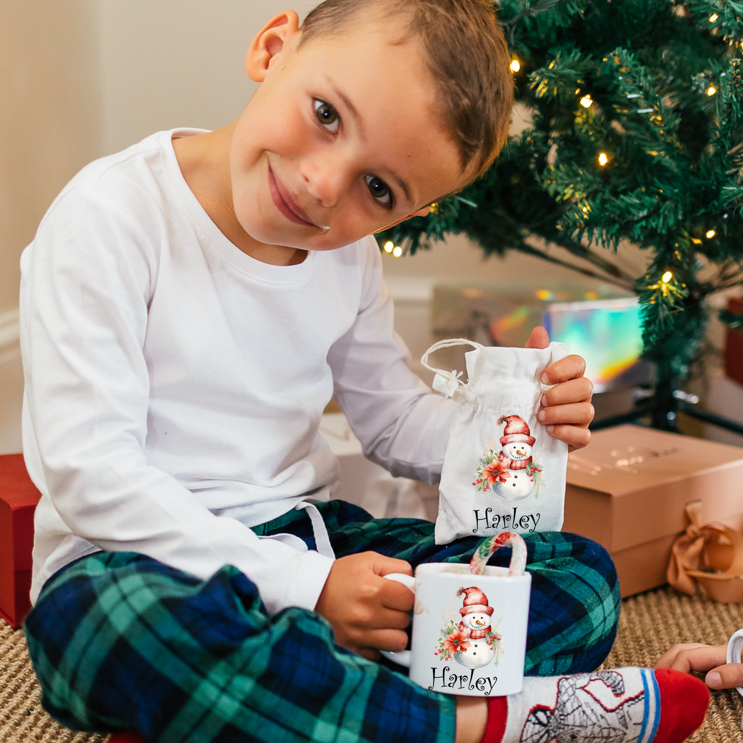 Snowman Hot Chocolate Mug Gift Set
