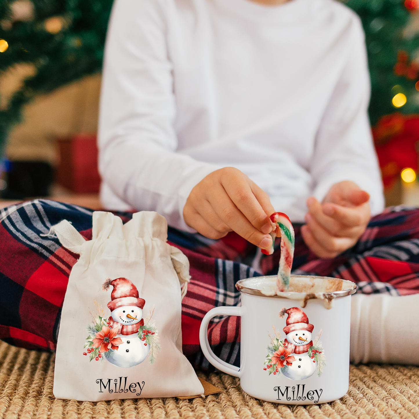 Snowman Hot Chocolate Mug Gift Set