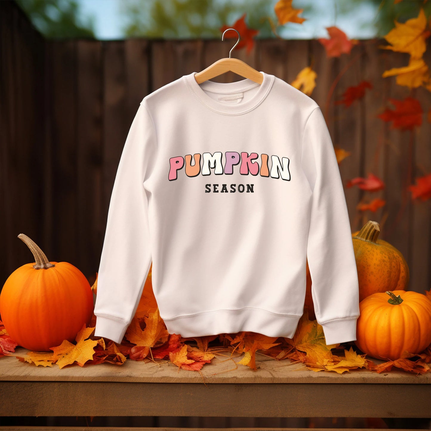 White Pumpkin Season Sweater