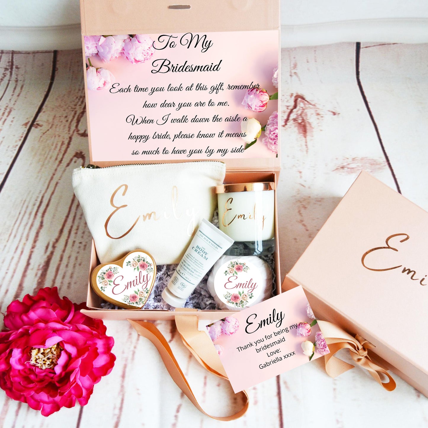 Bridesmaid Pamper Gift set. Thank you gift for bridesmaid - Bijoux Lucy