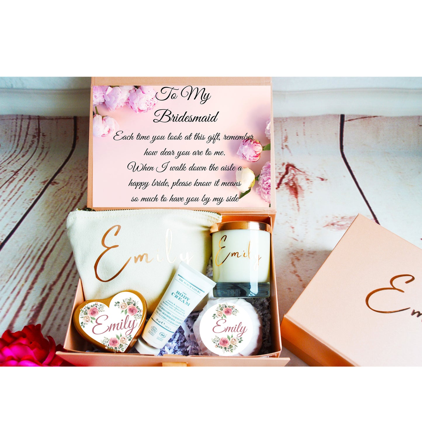 Bridesmaid Pamper Gift set. Thank you gift for bridesmaid - Bijoux Lucy
