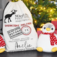 Personalised Santa Sack, Christmas Sack, Child's Kids Christmas Gift Sack, Cotton Santa Bag, Santa Toy Bag, Santa Toy Sack - Bijoux Lucy