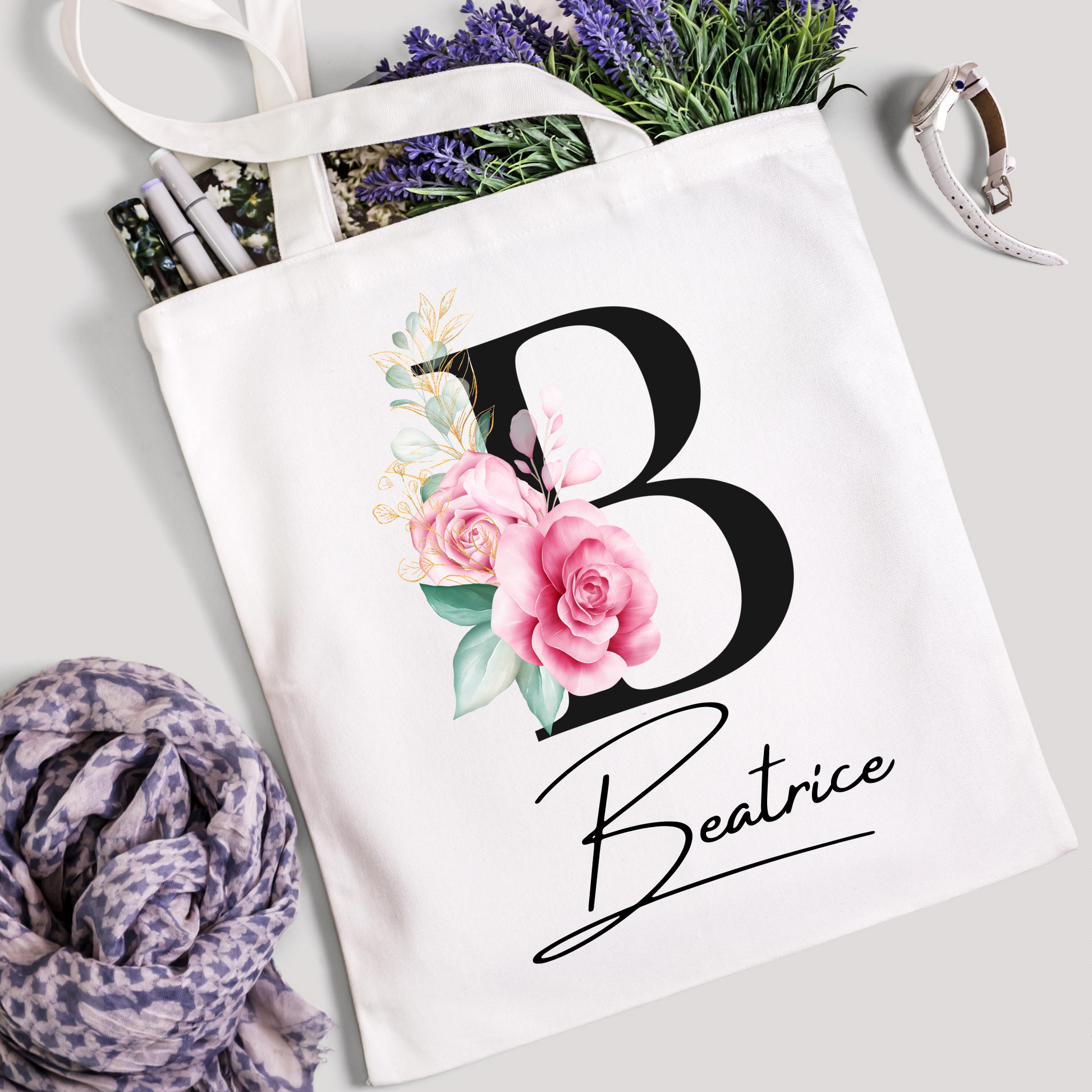 Bridesmaid Initial Cosmetic Bag - Bijoux Lucy