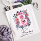 Personalised Initial Tote Bag,Custom gift, Gift for her,Personalised name gift for Daughter or Sister - Bijoux Lucy