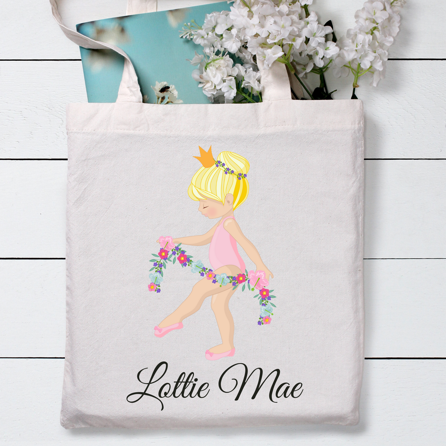 Personalised Dancing Ballerina Tote Bag - Bijoux Lucy