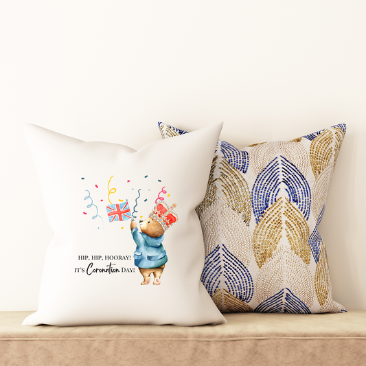 King Charles III Coronation Cushion, Limited Edition Pillow, Official Logo, Coronation 2023,Memorabilia - Bijoux Lucy