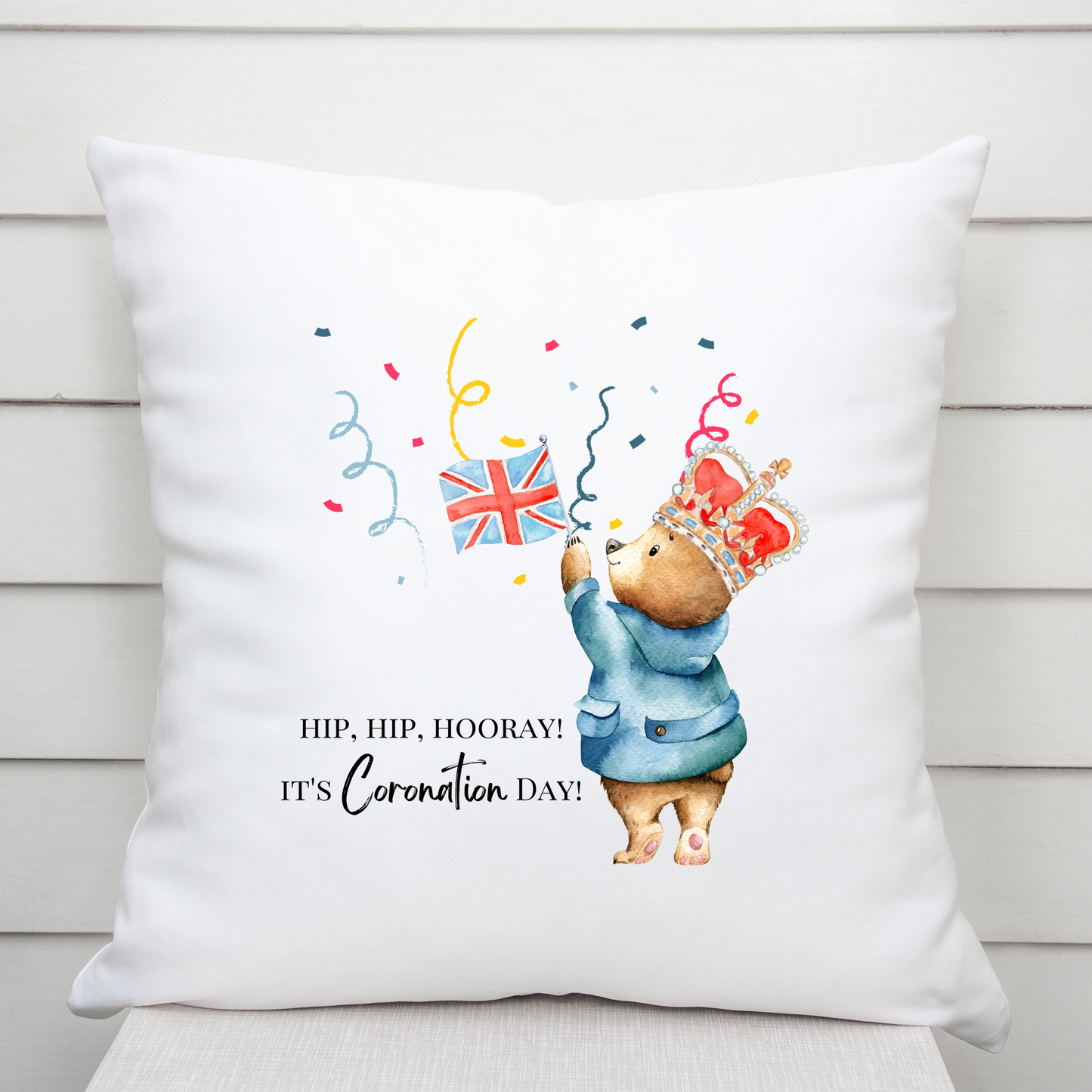 King Charles III Coronation Cushion, Limited Edition Pillow, Official Logo, Coronation 2023,Memorabilia - Bijoux Lucy