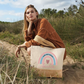 Personalised Large Rainbow Tote Bag, Large Shopper Bag - Bijoux Lucy