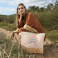 Personalised Large Rainbow Tote Bag, Large Shopper Bag - Bijoux Lucy