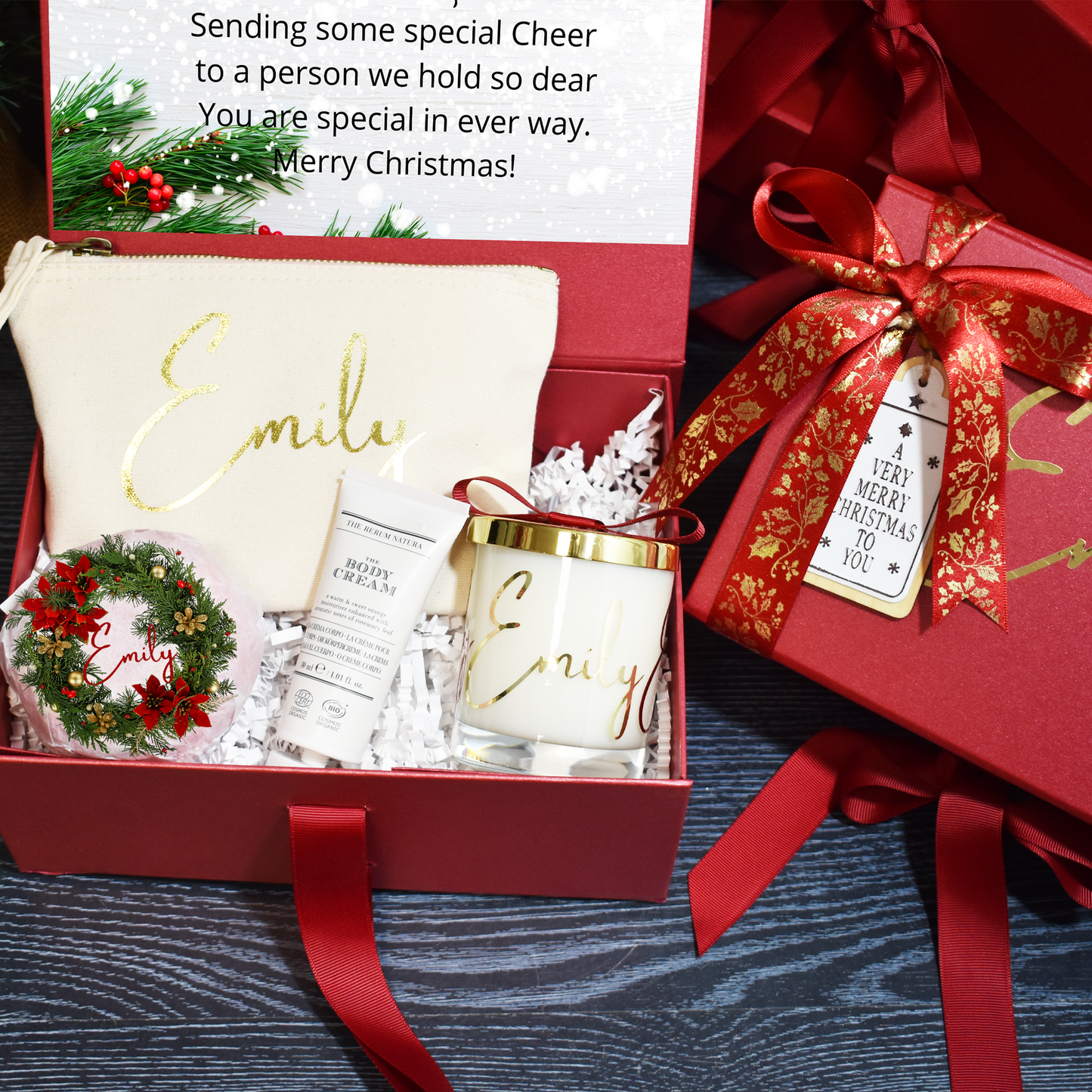 Christmas Gift for Step Sister: Step Sister Christmas Gift Set, Christmas Gift for Her, Christmas Filled Box, Step Sister,Christmas Gift Box - Bijoux Lucy