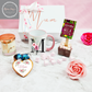 Personalised Mothers Day Gift Set with Black Initial Mug - Bijoux Lucy
