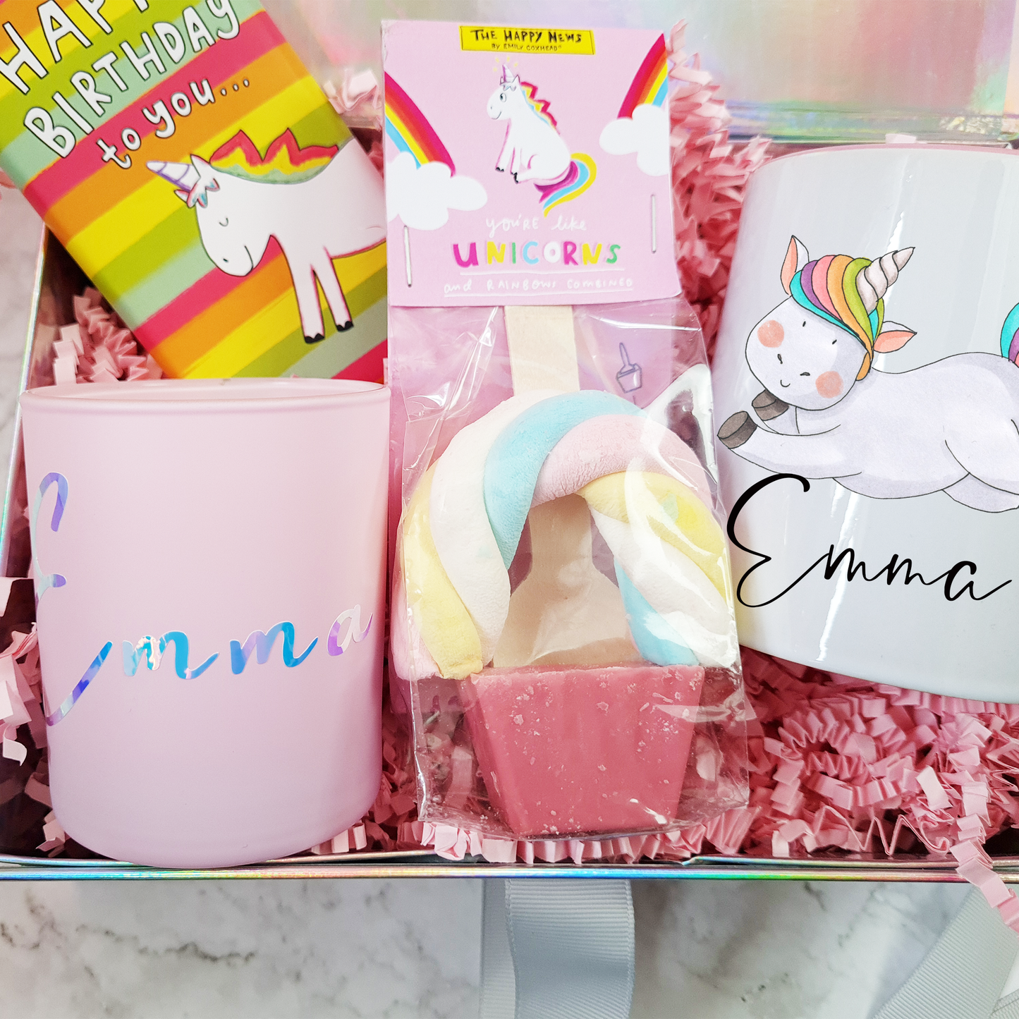 Personalised Rainbows and Unicorns Gift Set - Bijoux Lucy