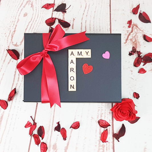 Personalised Valentines Scrabble Box - Bijoux Lucy