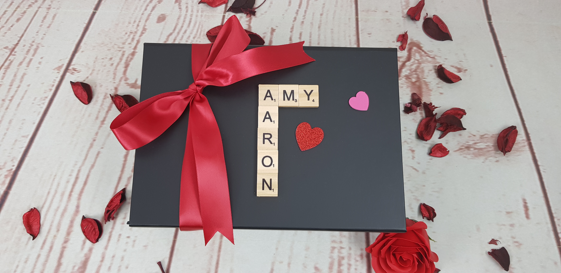 Personalised Valentines Scrabble Box - Bijoux Lucy